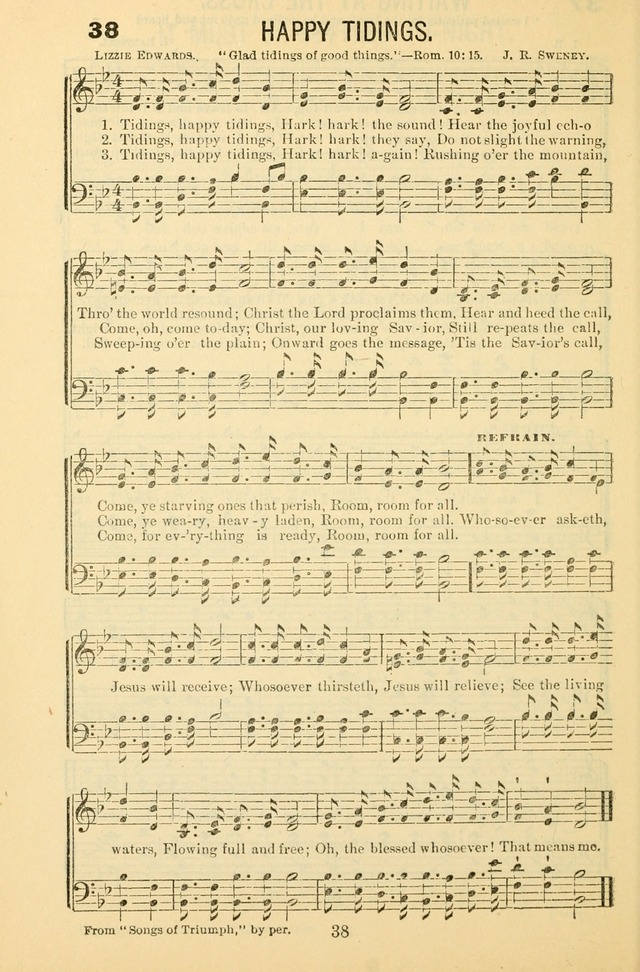Songs of Refreshing: adapted for use in revival meetings, camp meetings, and the social services of the church. page 38
