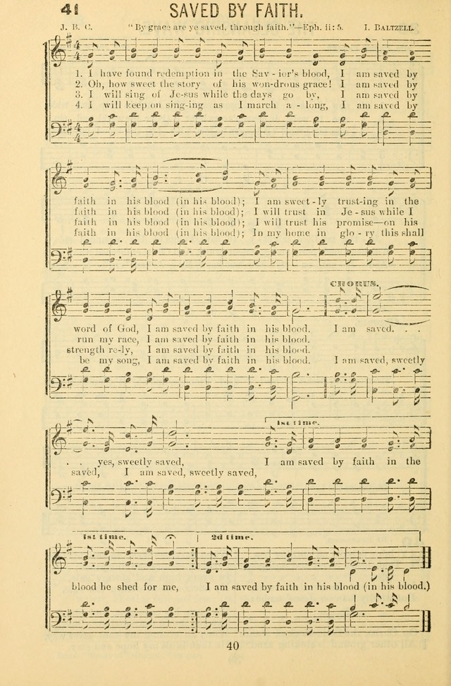Songs of Refreshing: adapted for use in revival meetings, camp meetings, and the social services of the church. page 40