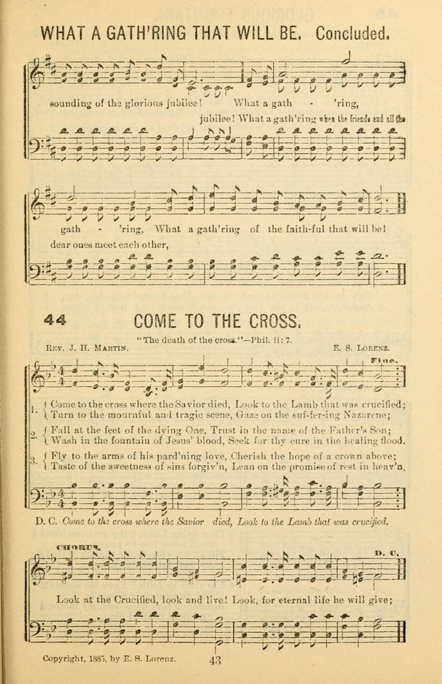 Songs of Refreshing: adapted for use in revival meetings, camp meetings, and the social services of the church. page 43