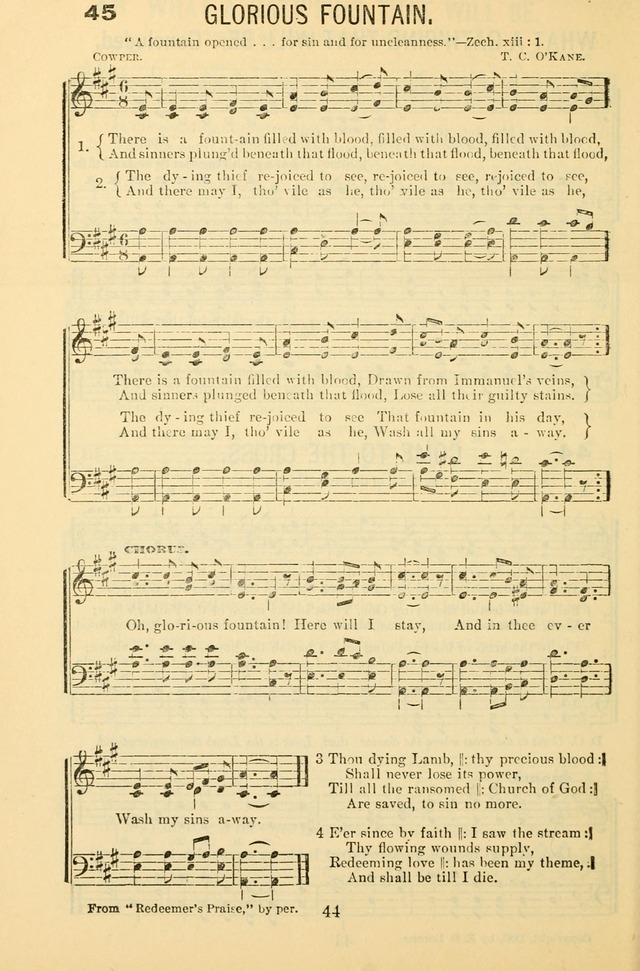Songs of Refreshing: adapted for use in revival meetings, camp meetings, and the social services of the church. page 44