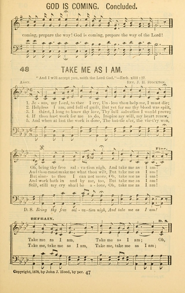 Songs of Refreshing: adapted for use in revival meetings, camp meetings, and the social services of the church. page 47