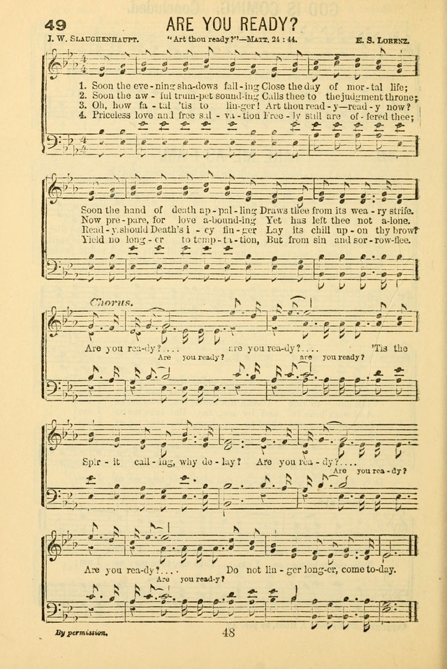 Songs of Refreshing: adapted for use in revival meetings, camp meetings, and the social services of the church. page 48