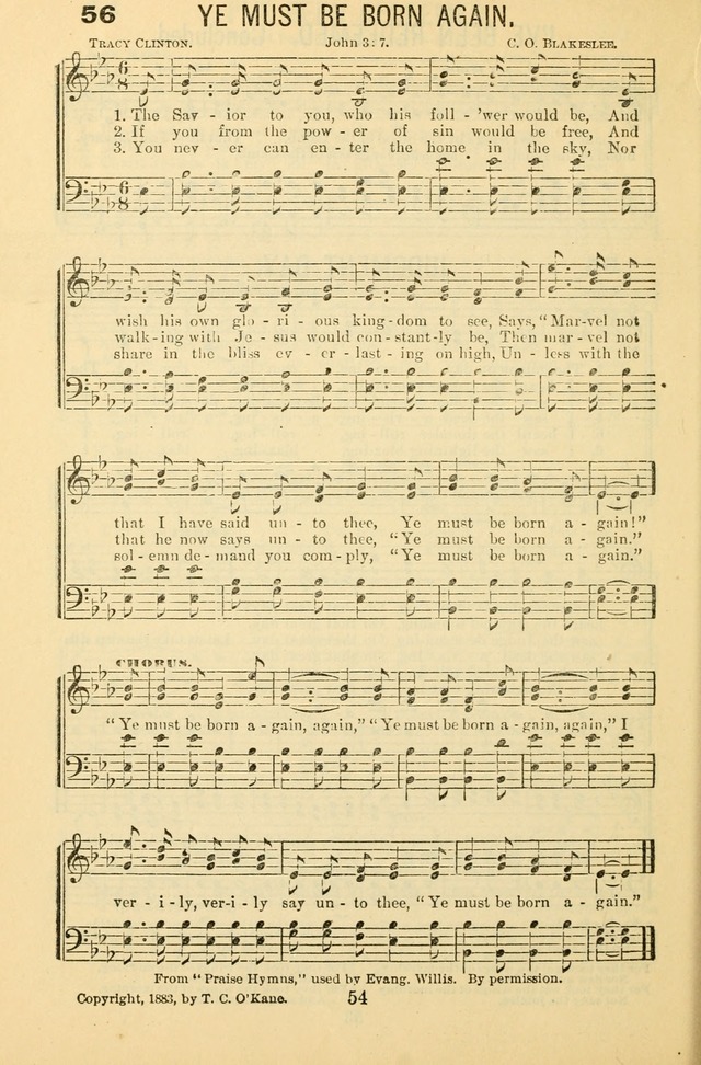 Songs of Refreshing: adapted for use in revival meetings, camp meetings, and the social services of the church. page 54