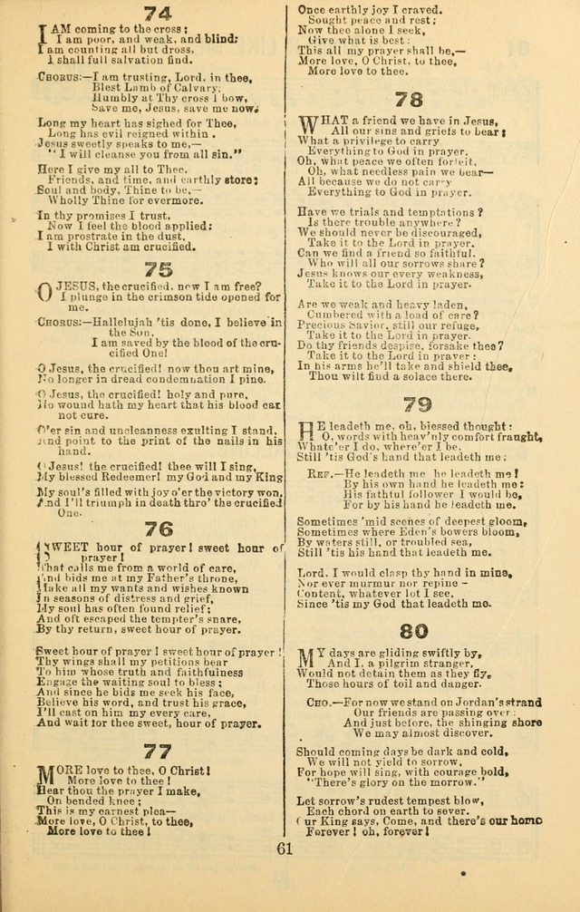 Songs of Refreshing: adapted for use in revival meetings, camp meetings, and the social services of the church. page 61