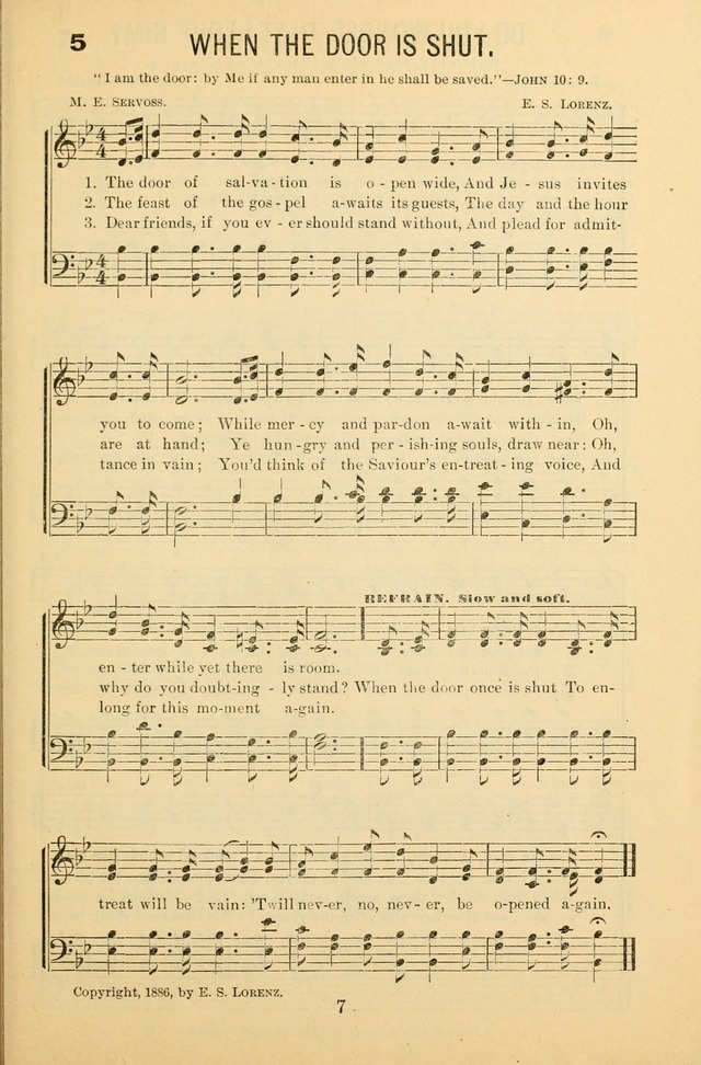 Songs of Refreshing: adapted for use in revival meetings, camp meetings, and the social services of the church. page 7