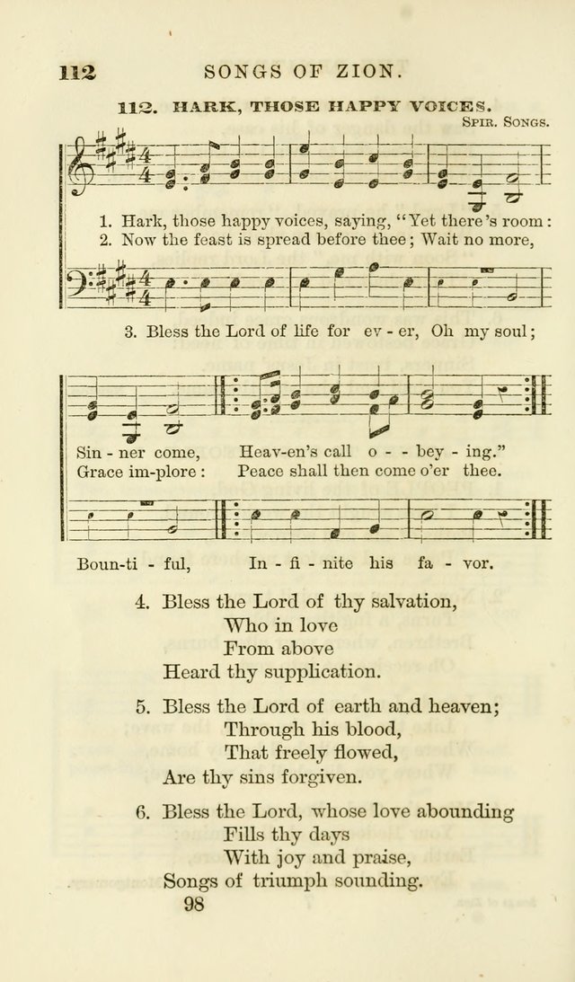 Songs of Zion Enlarged: a manual of the best and most popular hymns and tunes, for social and private devotion page 105