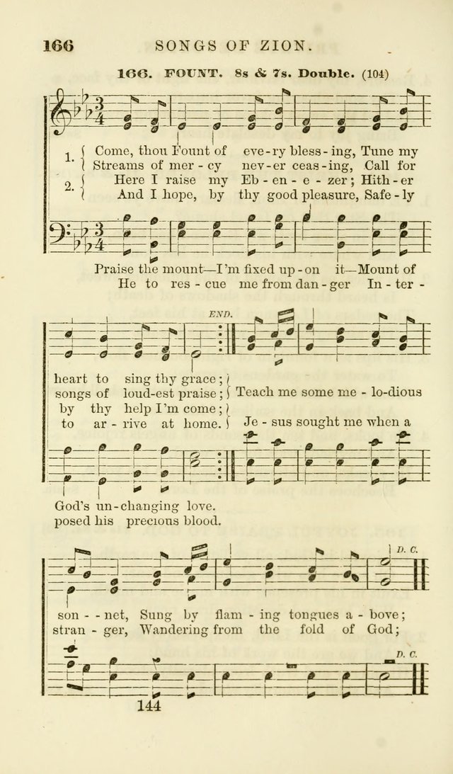 Songs of Zion Enlarged: a manual of the best and most popular hymns and tunes, for social and private devotion page 151