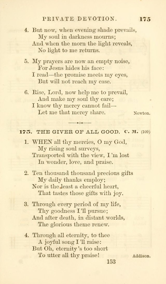 Songs of Zion Enlarged: a manual of the best and most popular hymns and tunes, for social and private devotion page 160