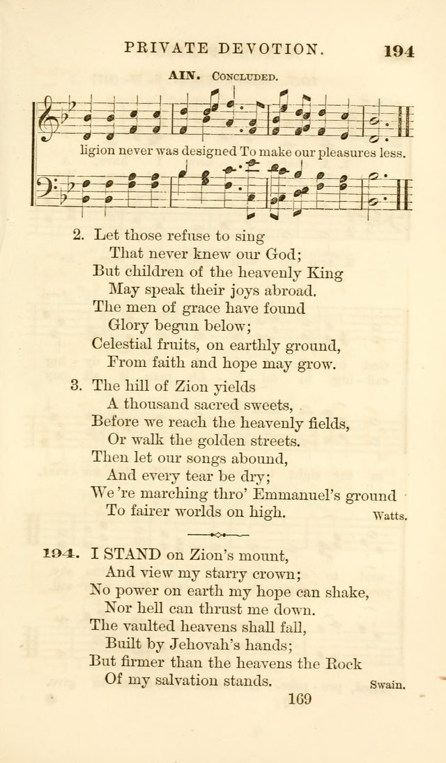 Songs of Zion Enlarged: a manual of the best and most popular hymns and tunes, for social and private devotion page 176