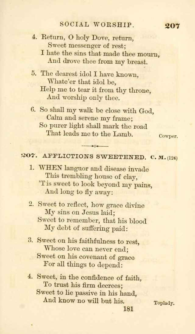 Songs of Zion Enlarged: a manual of the best and most popular hymns and tunes, for social and private devotion page 188