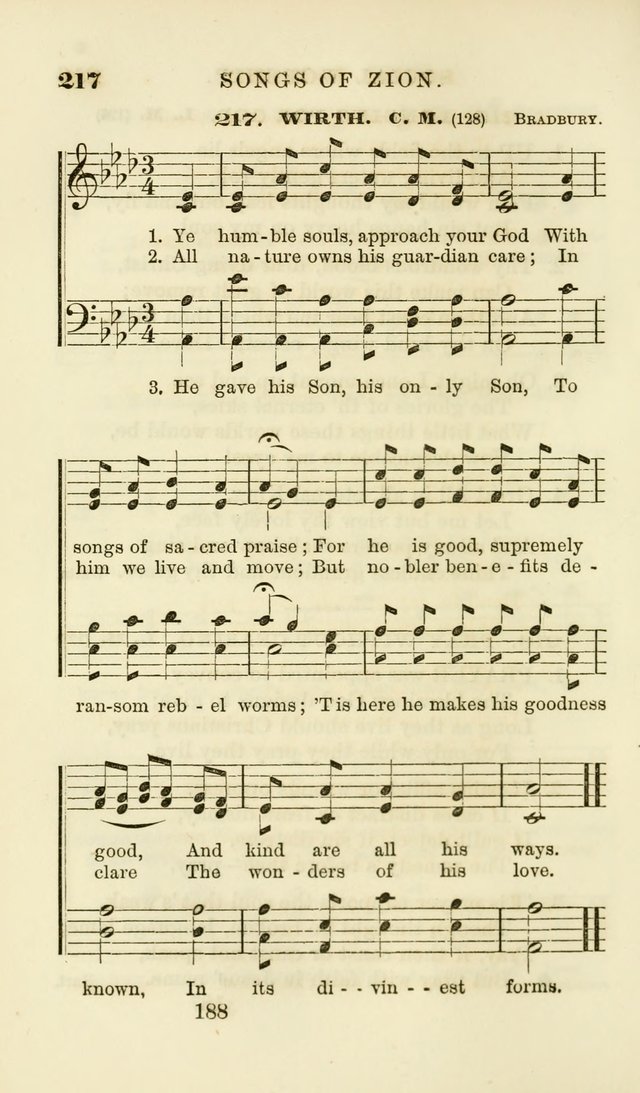 Songs of Zion Enlarged: a manual of the best and most popular hymns and tunes, for social and private devotion page 197