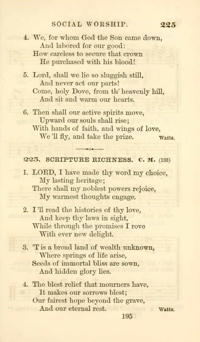 Songs of Zion Enlarged: a manual of the best and most popular hymns and tunes, for social and private devotion page 204