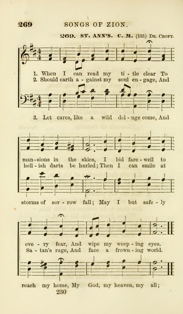 Songs of Zion Enlarged: a manual of the best and most popular hymns and tunes, for social and private devotion page 239