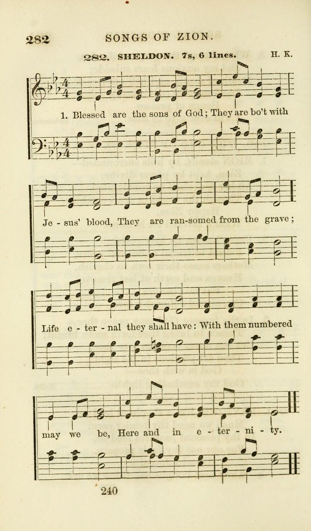 Songs of Zion Enlarged: a manual of the best and most popular hymns and tunes, for social and private devotion page 249
