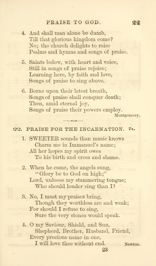 Songs of Zion Enlarged: a manual of the best and most popular hymns and tunes, for social and private devotion page 30