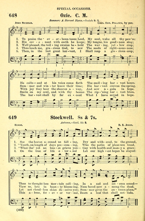 The Brethren Hymnal: A Collection of Psalms, Hymns and Spiritual Songs suited for Song Service in Christian Worship, for Church Service, Social Meetings and Sunday Schools page 398