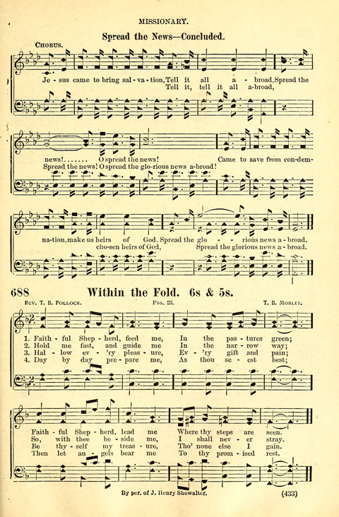 The Brethren Hymnal: A Collection of Psalms, Hymns and Spiritual Songs suited for Song Service in Christian Worship, for Church Service, Social Meetings and Sunday Schools page 431