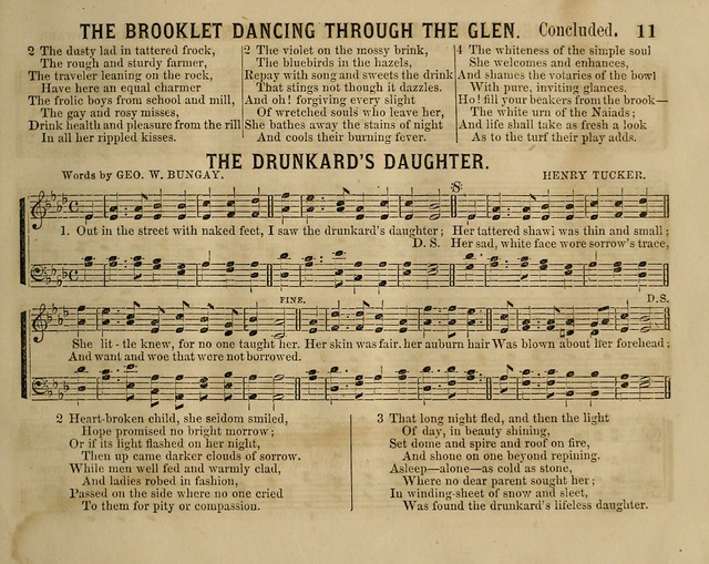 Temperance Chimes: comprising a great variety of new music, glees, songs, and hymns, designed for the use of temperance meeting and organizations, glee clubs, bands of hope, and the home circle page 11