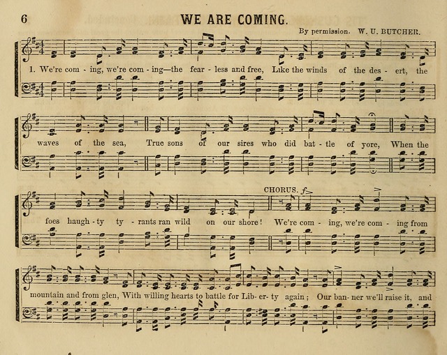 Temperance Chimes: comprising a great variety of new music, glees, songs, and hymns, designed for the use of temperance meeting and organizations, glee clubs, bands of hope, and the home circle page 6