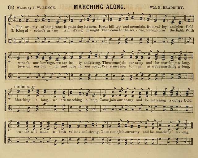 Temperance Chimes: comprising a great variety of new music, glees, songs, and hymns, designed for the use of temperance meeting and organizations, glee clubs, bands of hope, and the home circle page 62