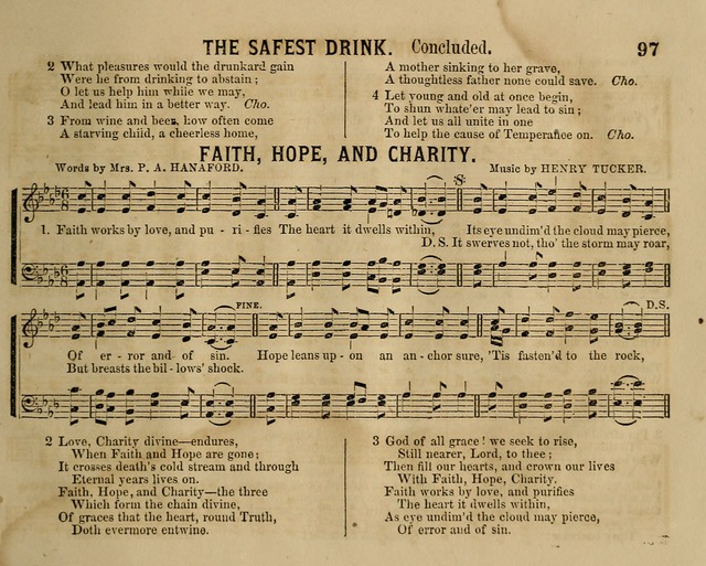 Temperance Chimes: comprising a great variety of new music, glees, songs, and hymns, designed for the use of temperance meeting and organizations, glee clubs, bands of hope, and the home circle page 97