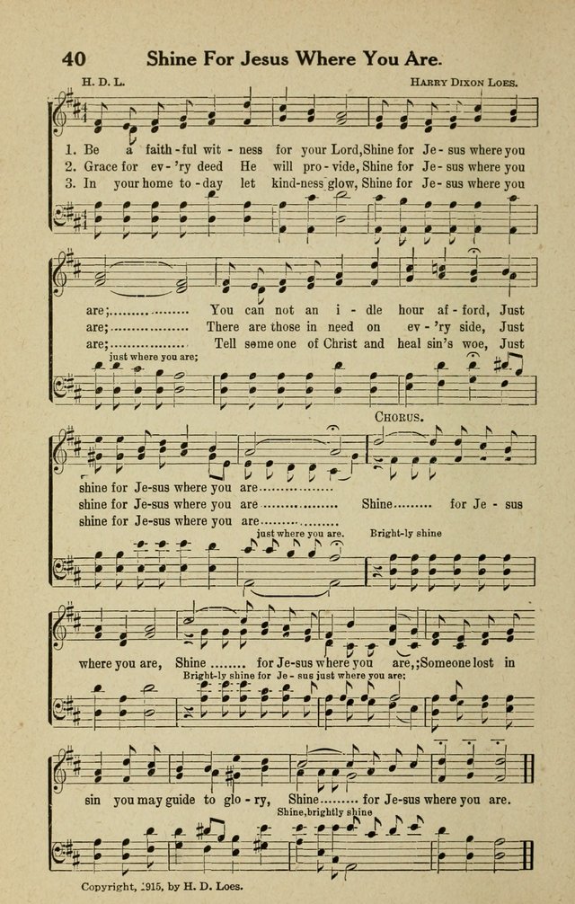 The Tabernacle Hymns page 40