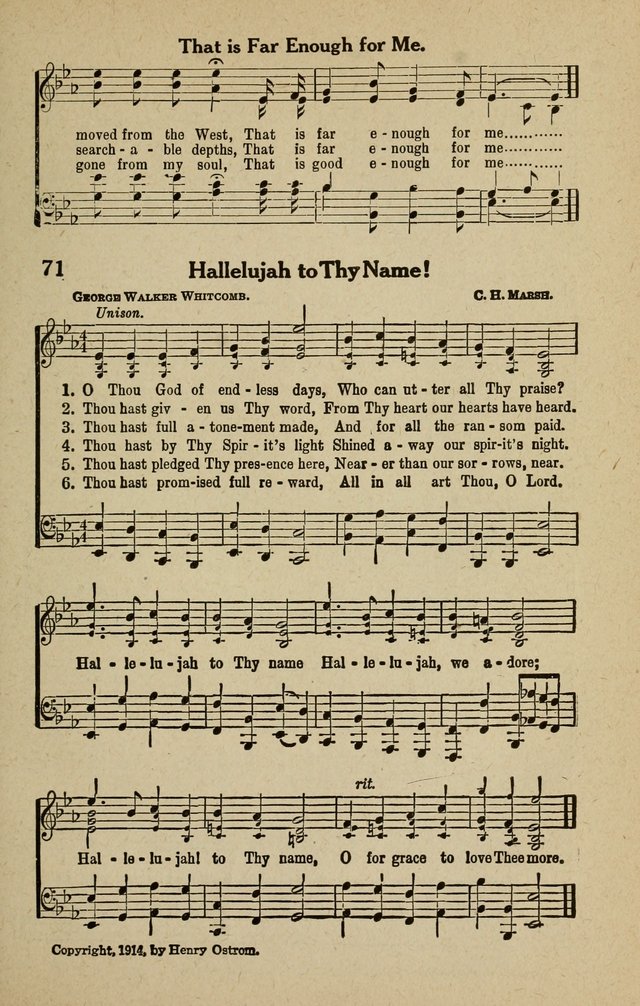 The Tabernacle Hymns page 71