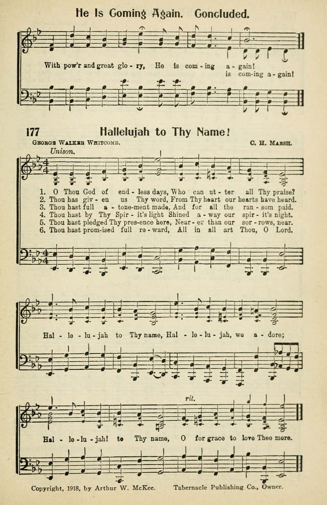 Tabernacle Hymns: No. 2 page 177
