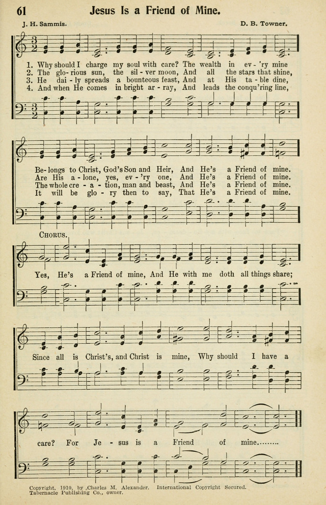 Tabernacle Hymns: No. 2 page 61