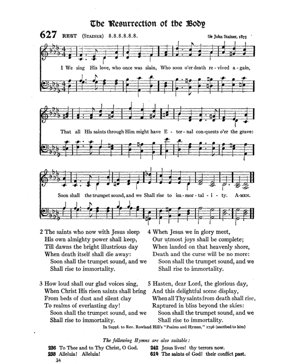 The Hymnal : published in 1895 and revised in 1911 by authority of the General Assembly of the Presbyterian Church in the United States of America : with the supplement of 1917 page 822