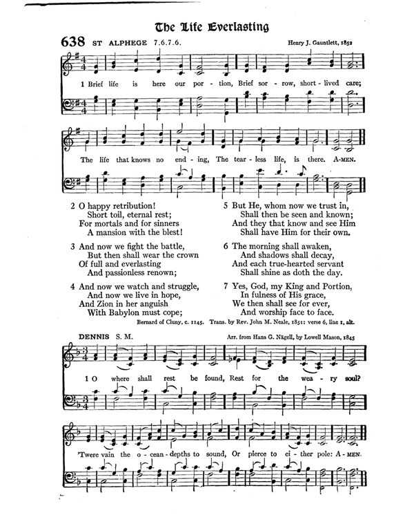 The Hymnal : published in 1895 and revised in 1911 by authority of the General Assembly of the Presbyterian Church in the United States of America : with the supplement of 1917 page 837