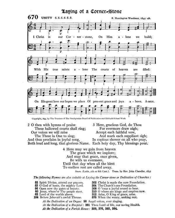 The Hymnal : published in 1895 and revised in 1911 by authority of the General Assembly of the Presbyterian Church in the United States of America : with the supplement of 1917 page 879