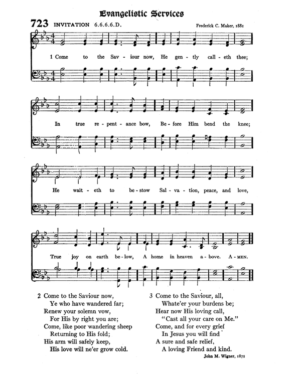 The Hymnal : published in 1895 and revised in 1911 by authority of the General Assembly of the Presbyterian Church in the United States of America : with the supplement of 1917 page 945