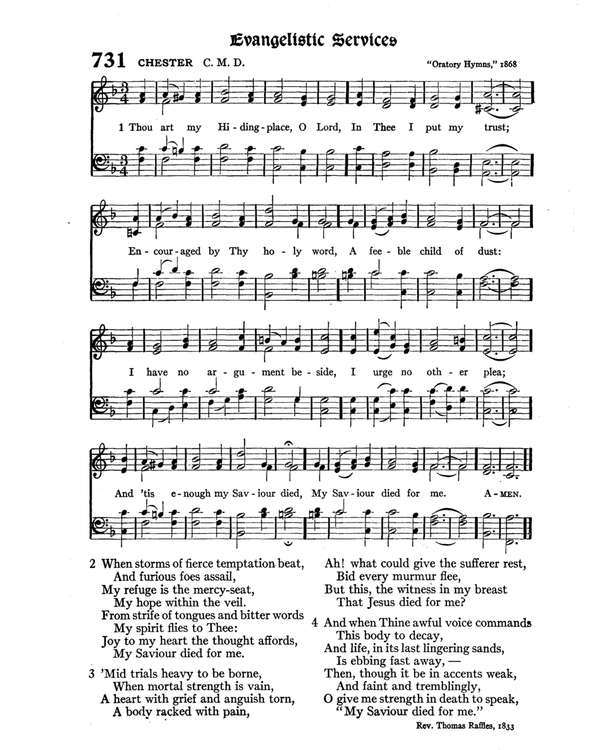 The Hymnal : published in 1895 and revised in 1911 by authority of the General Assembly of the Presbyterian Church in the United States of America : with the supplement of 1917 page 954