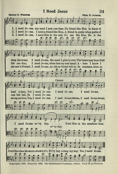 Tabernacle Hymns: Number Five page 23