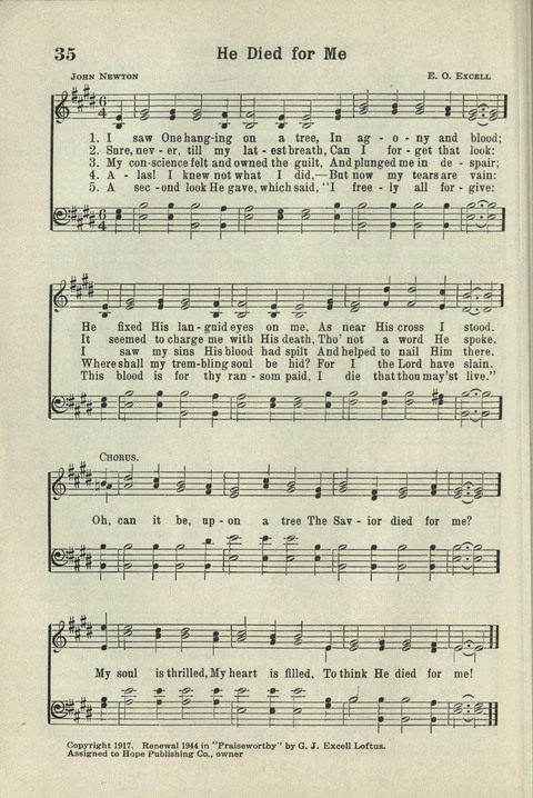 Tabernacle Hymns: Number Five page 34