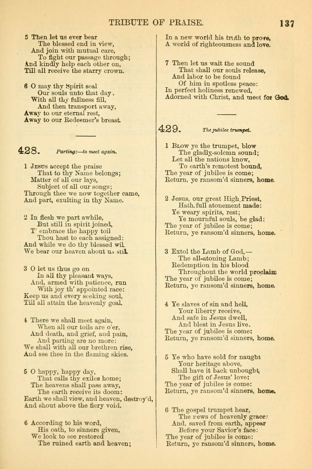 The Tribute of Praise and Methodist Protestant Hymn Book page 154