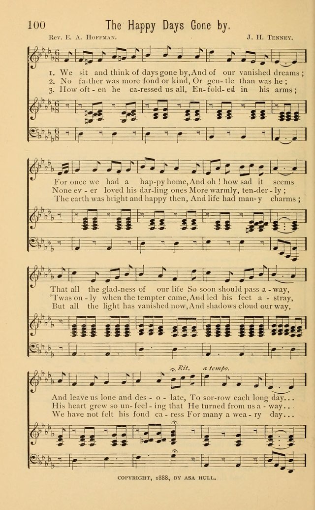Temperance Rallying Songs: consisting of a large variety of solos, quartettes, and choruses, suited to every phase of the great temperance reformation page 100