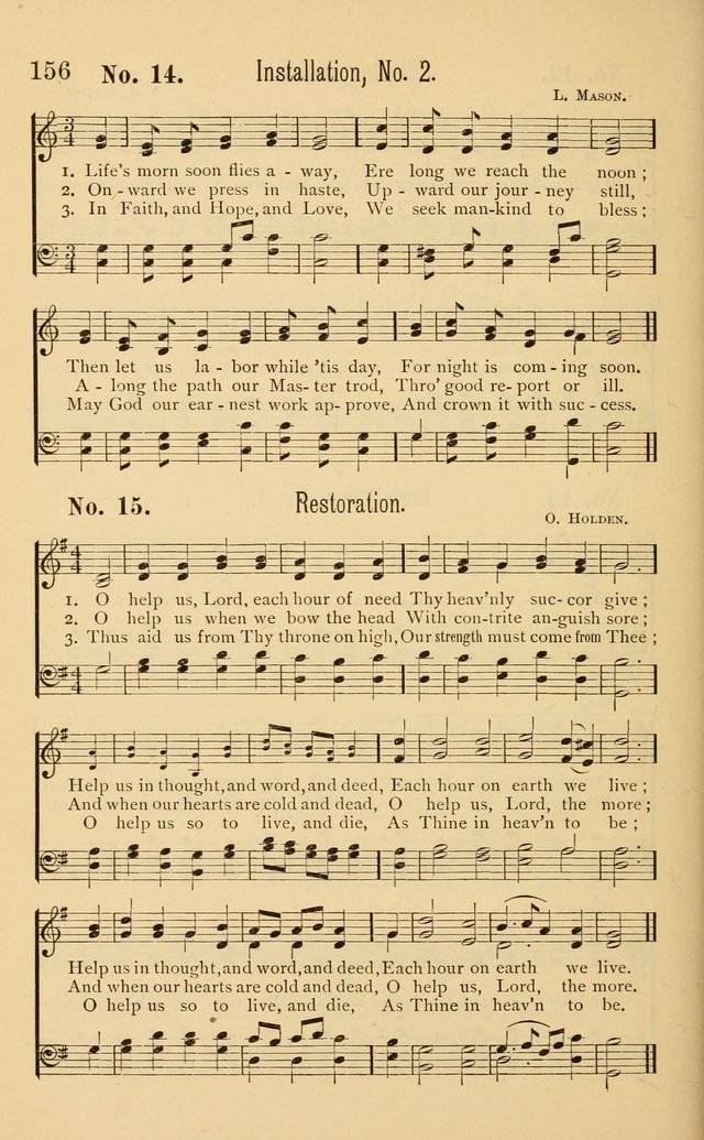 Temperance Rallying Songs: consisting of a large variety of solos, quartettes, and choruses, suited to every phase of the great temperance reformation page 156