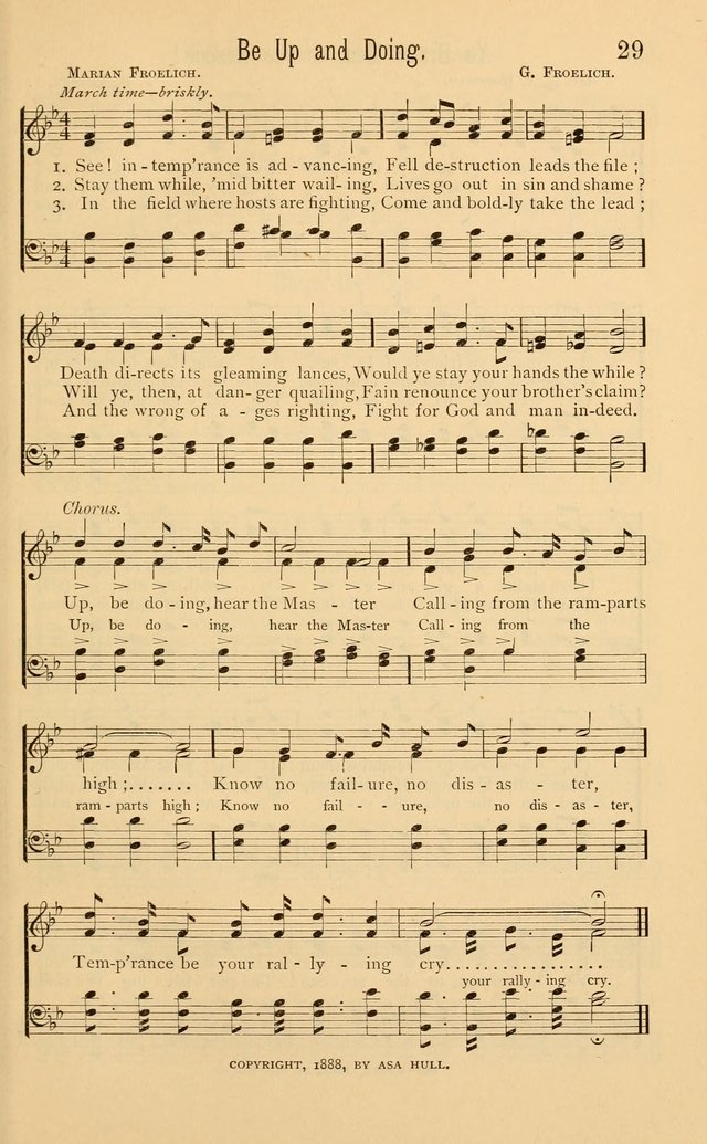 Temperance Rallying Songs: consisting of a large variety of solos, quartettes, and choruses, suited to every phase of the great temperance reformation page 29