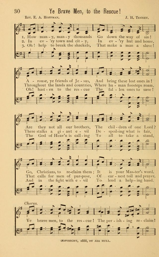 Temperance Rallying Songs: consisting of a large variety of solos, quartettes, and choruses, suited to every phase of the great temperance reformation page 30