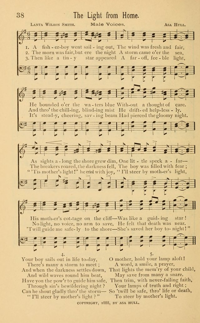 Temperance Rallying Songs: consisting of a large variety of solos, quartettes, and choruses, suited to every phase of the great temperance reformation page 38