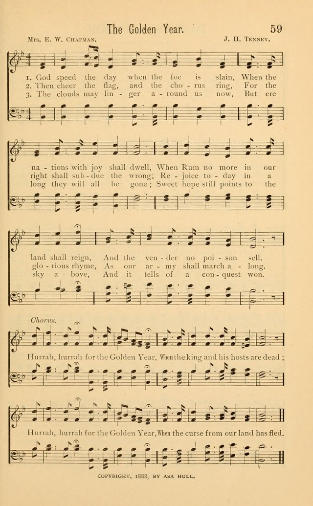 Temperance Rallying Songs: consisting of a large variety of solos, quartettes, and choruses, suited to every phase of the great temperance reformation page 59