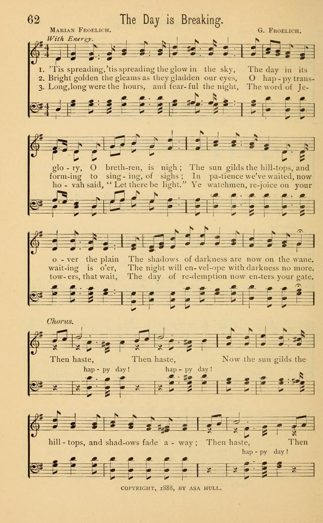 Temperance Rallying Songs: consisting of a large variety of solos, quartettes, and choruses, suited to every phase of the great temperance reformation page 62