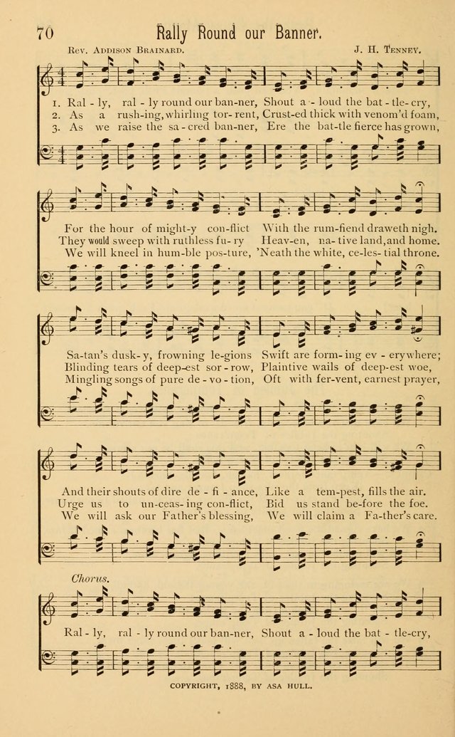 Temperance Rallying Songs: consisting of a large variety of solos, quartettes, and choruses, suited to every phase of the great temperance reformation page 70