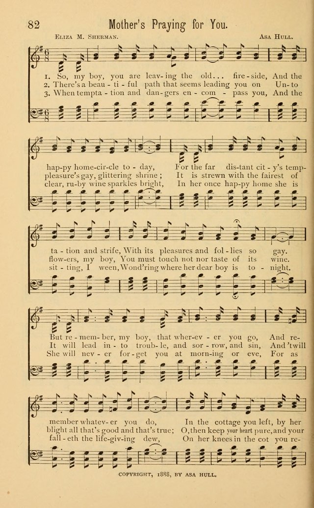 Temperance Rallying Songs: consisting of a large variety of solos, quartettes, and choruses, suited to every phase of the great temperance reformation page 82