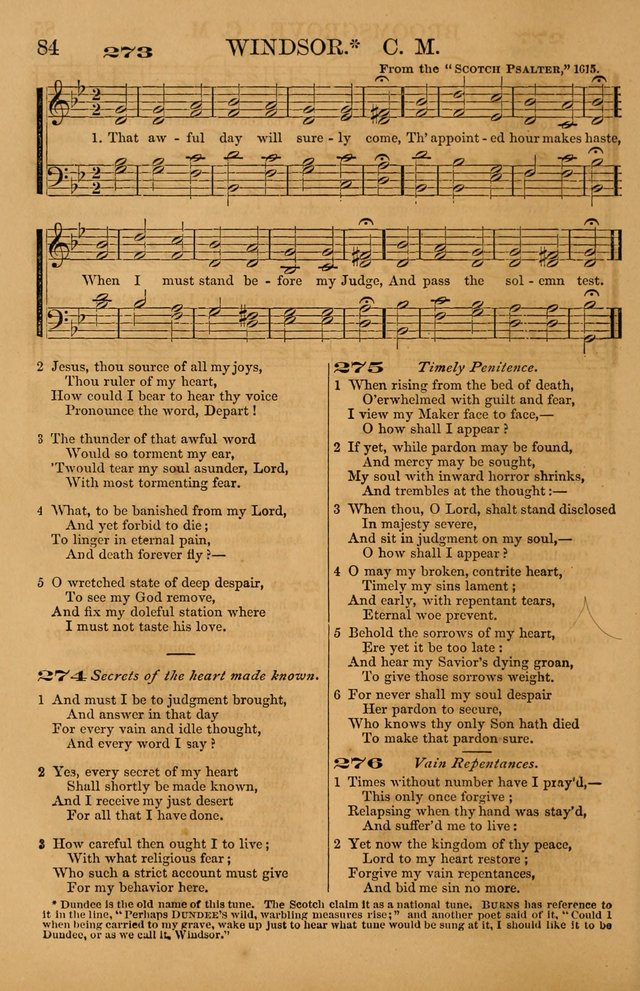 The Tribute of Praise: a collection of hymns and tunes for public and social worship, and for use in the family circle page 84