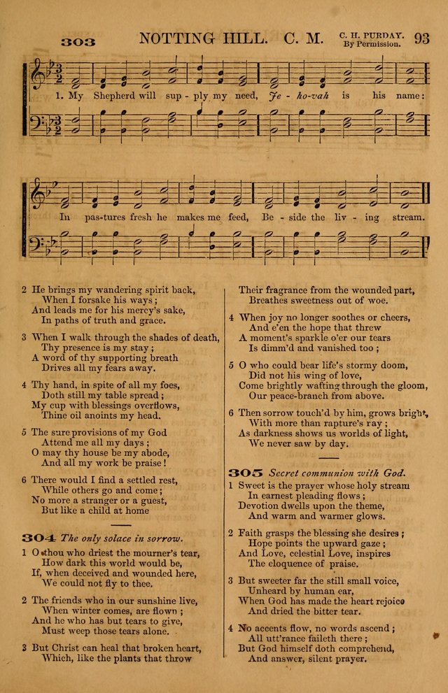 The Tribute of Praise: a collection of hymns and tunes for public and social worship, and for use in the family circle page 93