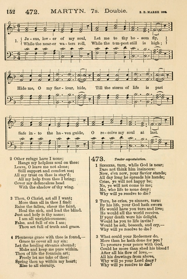 The Tribute of Praise: a collection of hymns and tunes for public and social worship, and for the use in the family circle and Sabbath school page 152