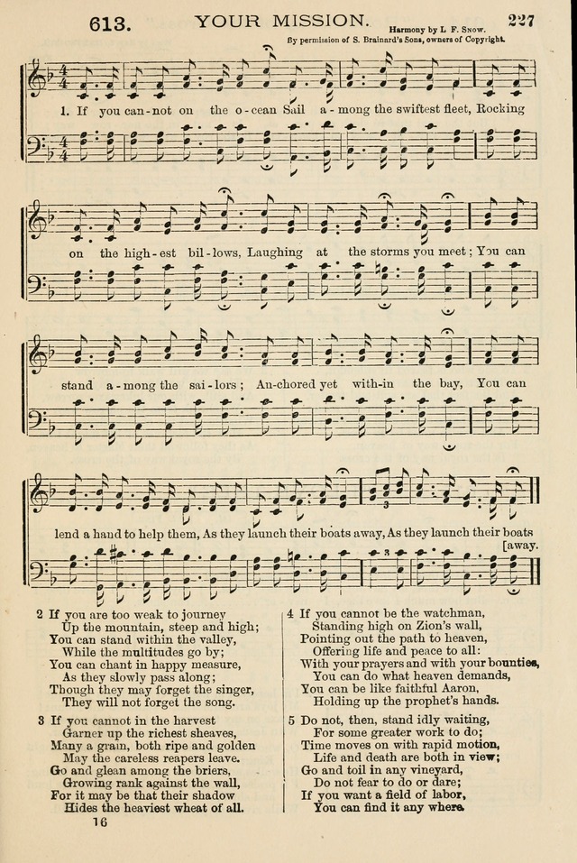 The Tribute of Praise: a collection of hymns and tunes for public and social worship, and for the use in the family circle and Sabbath school page 227